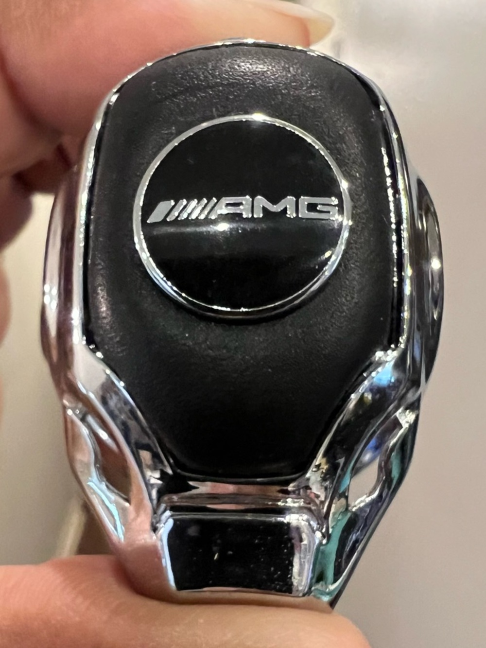 ///AMG Black & Chrome Car Auto Start Stop Push Button Engine Ignition Ring Cover